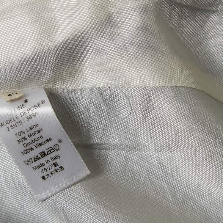 Pre Owned Celine Blue Wool Single Breasted Blazer M