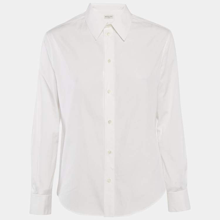 Pre Owned Celine White Cotton Button Front Shirt M