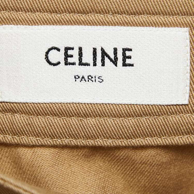 مملوكة مسبقًا Celine Brown Cotton Flared Mini Skirt S