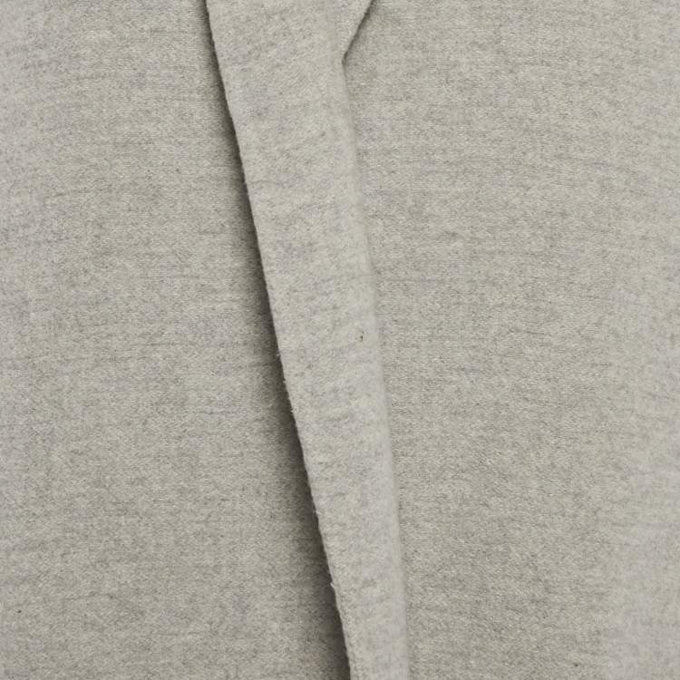 Pre Owned Celine Grey Cashmere Open Front Long Coat S