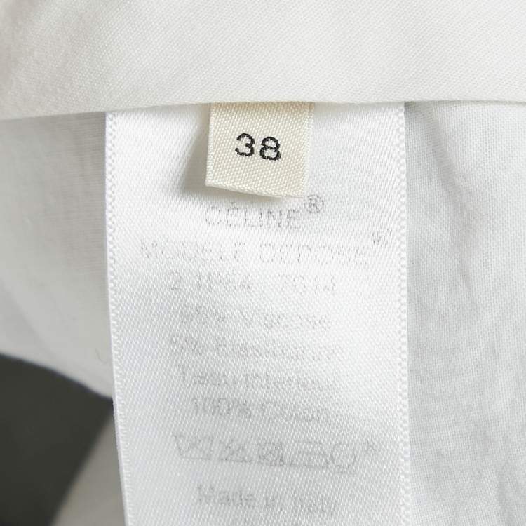 Pre Owned Celine Black Gabardine Pintuck Trousers M