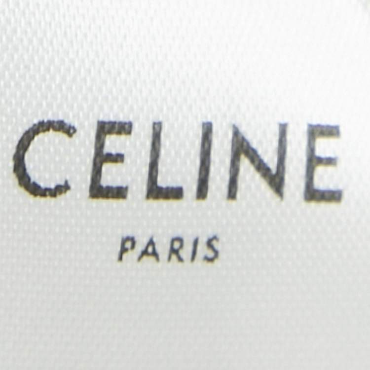 Pre Owned Celine Striped Cotton Rib Knit Cropped Sweater S