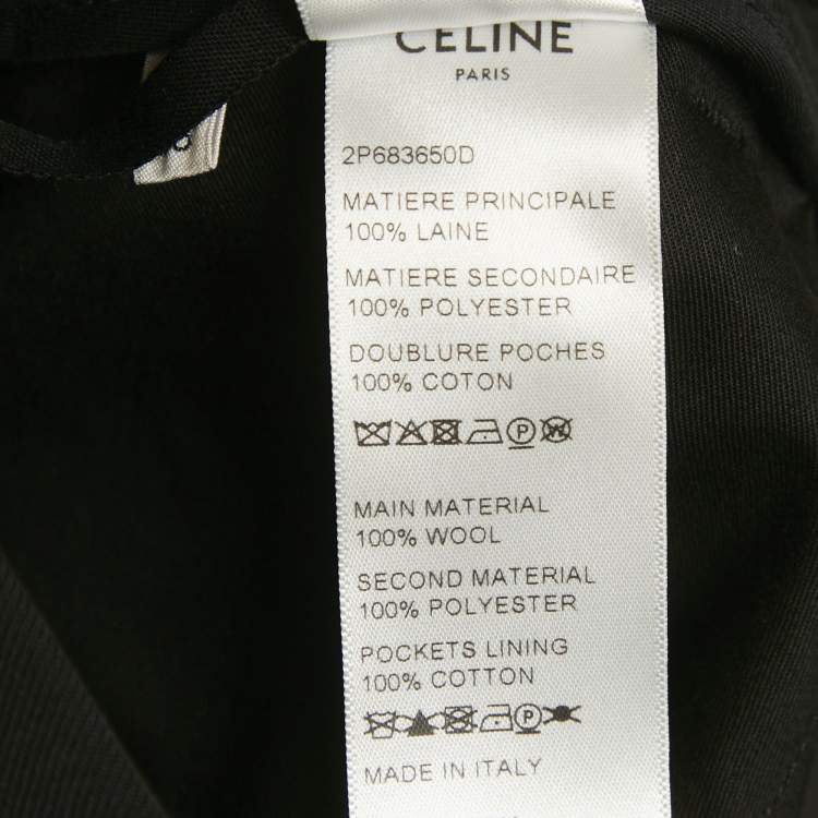 Pre Owned Celine Black Wool Pleated Shorts S