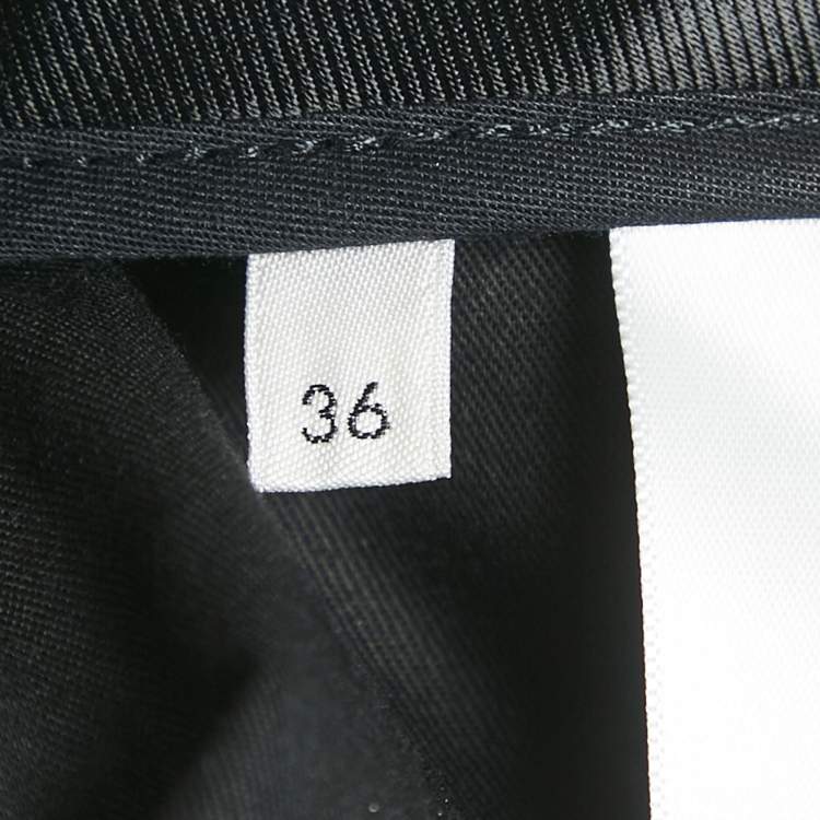 Pre Owned Celine Black Wool Pleated Shorts S