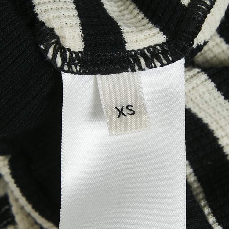 Pre Owned Celine Black Rib Knit Marinière Shorts XS