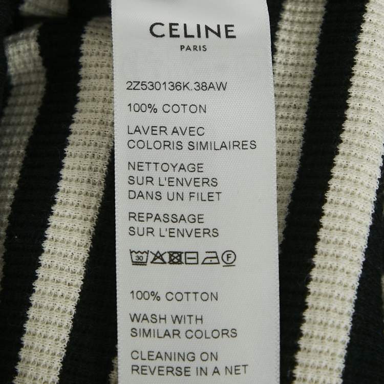 Pre Owned Celine Black Rib Knit Marinière Shorts XS