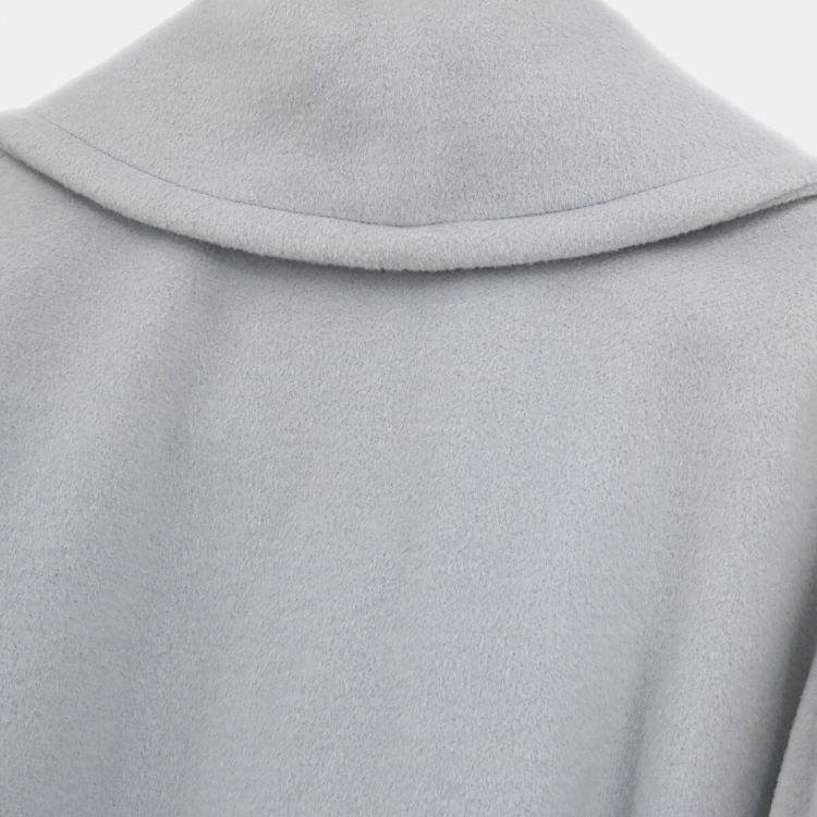 Pre Owned Celine Light Blue Wool Temple Coat Size 36