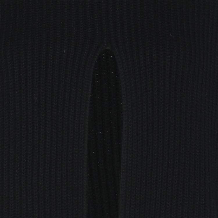 Pre Owned Celine Navy Blue Wool Rib Knit Dress S