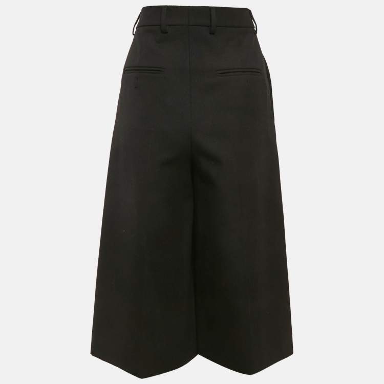 مملوكة مسبقًا Celine Black Gabardine Culottes Trouser S