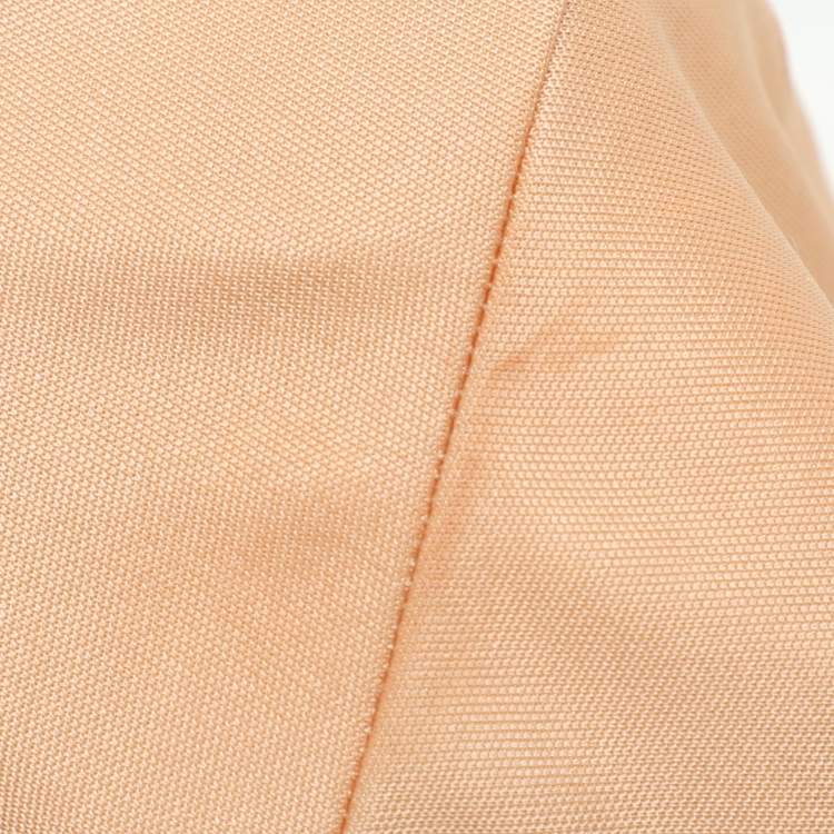 Pre Owned Celine Beige Stretch Knit High Neck Top M
