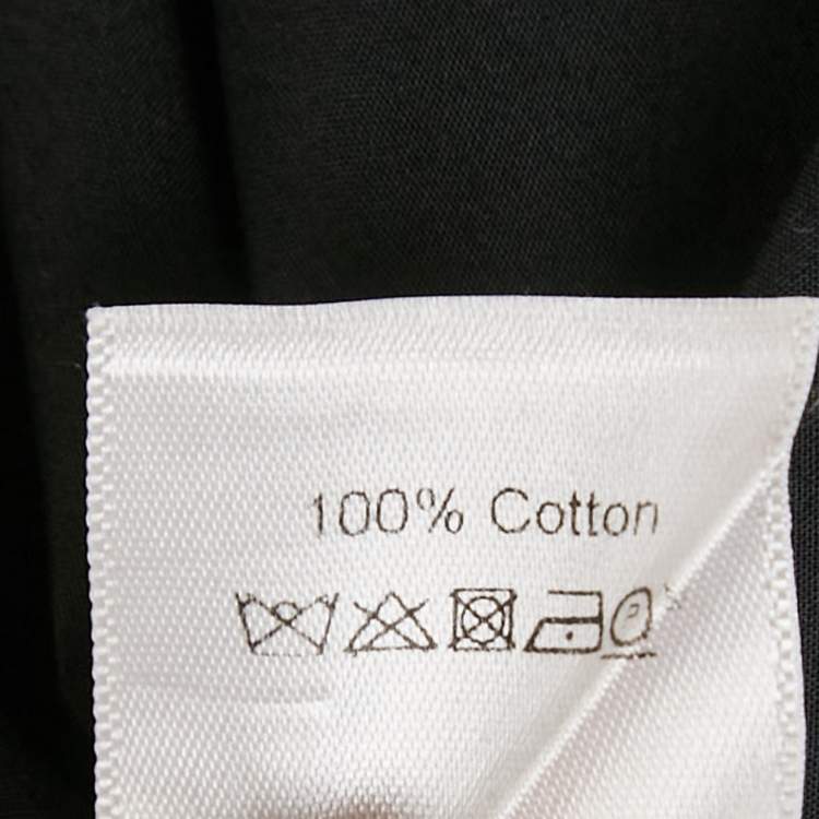 Pre Owned Celine Black Cotton Button Front Oversized Shirt S