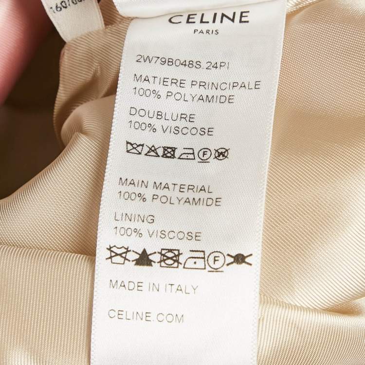 Pre Owned Celine Pink Sateen Contrast Trim Detail Bomber Jacket S