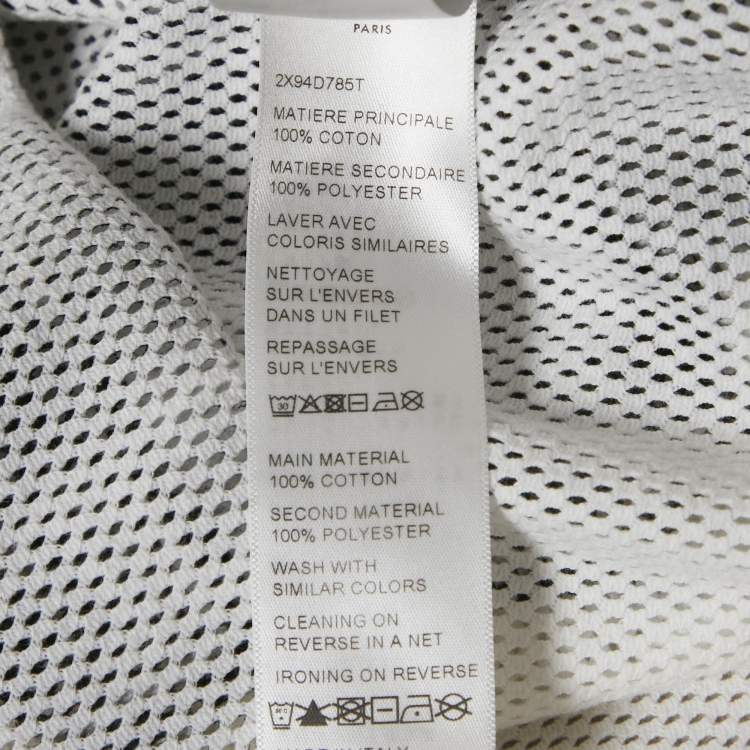 Pre Owned Celine White16 Print Mesh T-Shirt M