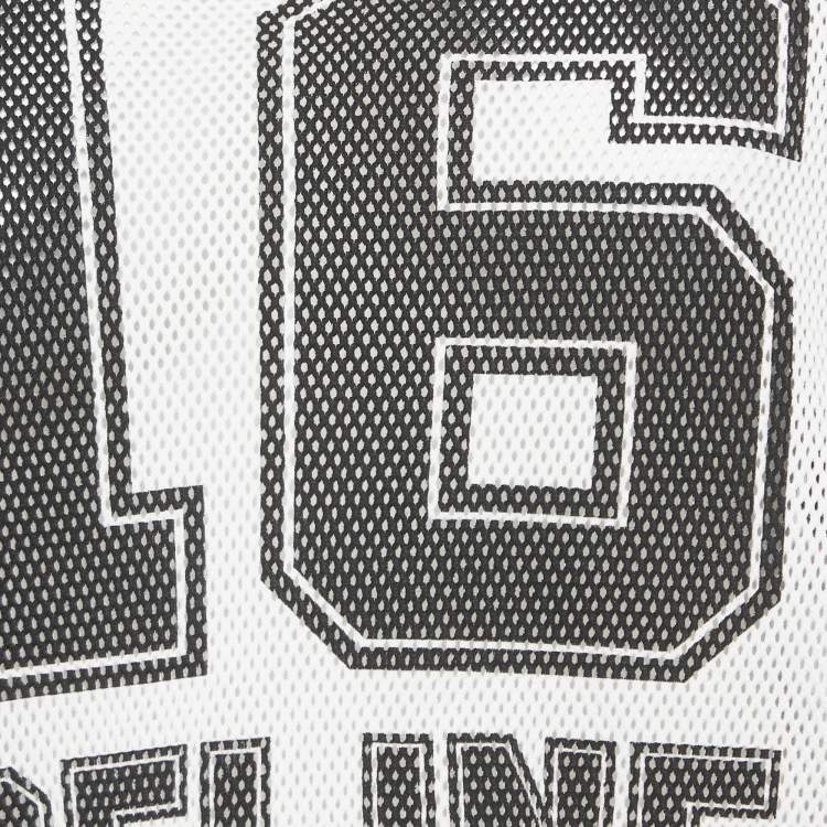 Pre Owned Celine White16 Print Mesh T-Shirt M