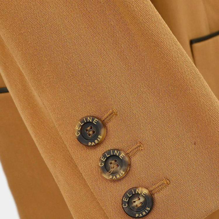 Pre Owned Celine Brown Setup Suit Jacket Skirt L