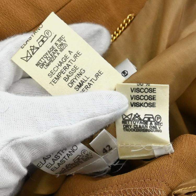 Pre Owned Celine Brown Setup Suit Jacket Skirt L