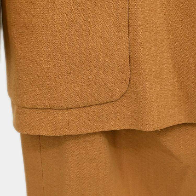Pre Owned Celine Brown Setup Suit Jacket Skirt L