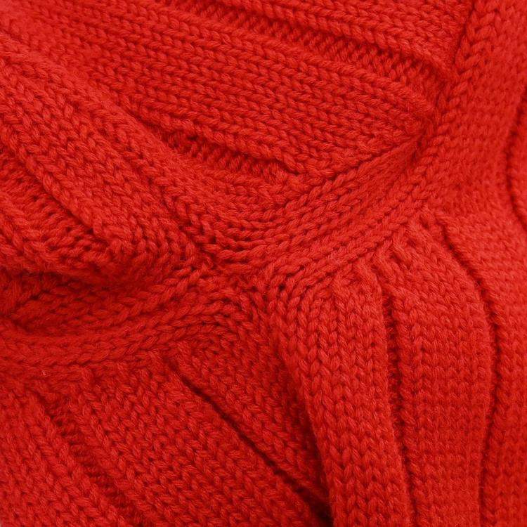 Pre Owned Celine Red Wood Cardigan S