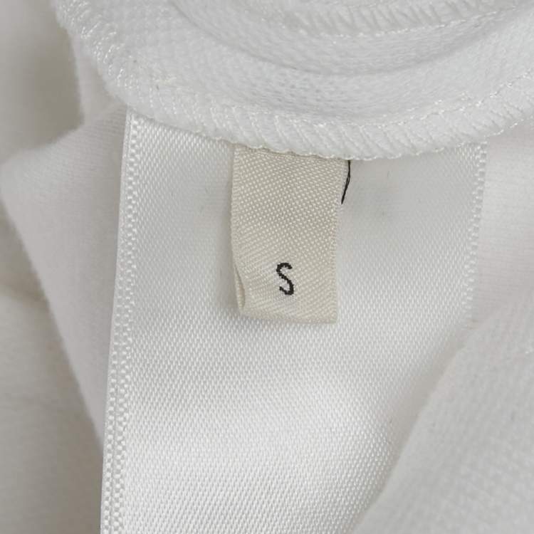 Pre Owned Celine White Cotton Button Front Short Sleeve Shirt S