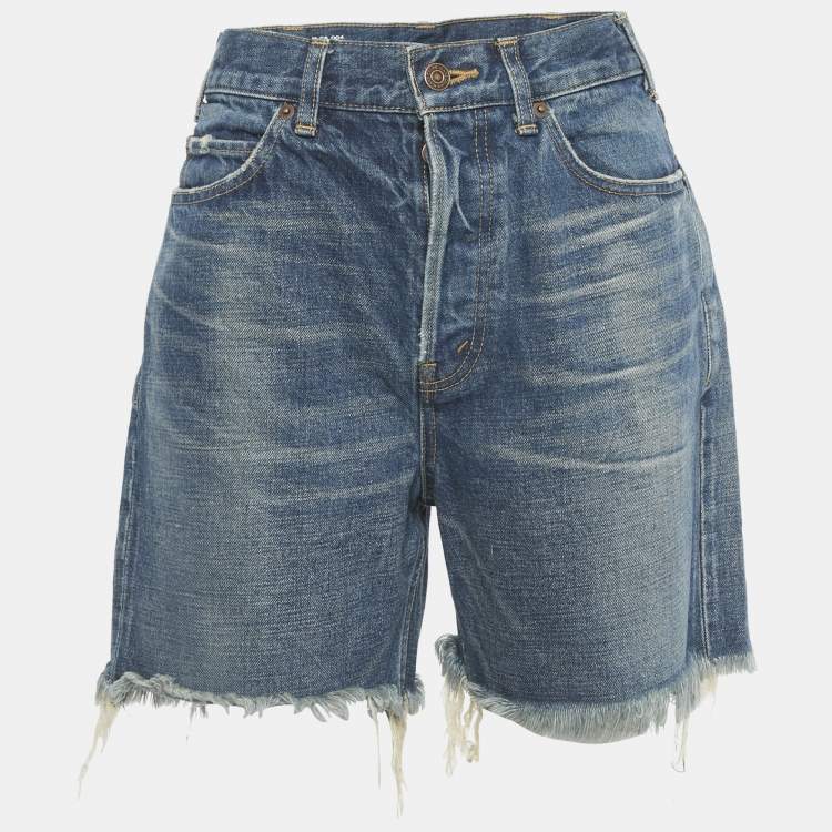 Pre Owned Celine  Blue Denim  Shorts M