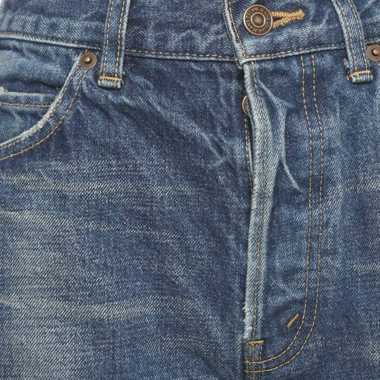 Pre Owned Celine  Blue Denim  Shorts M