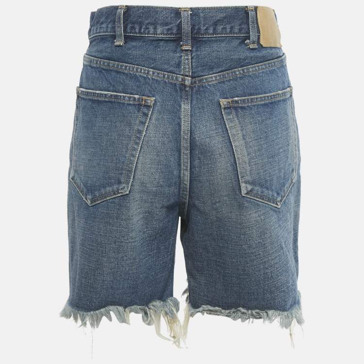 Pre Owned Celine  Blue Denim  Shorts M