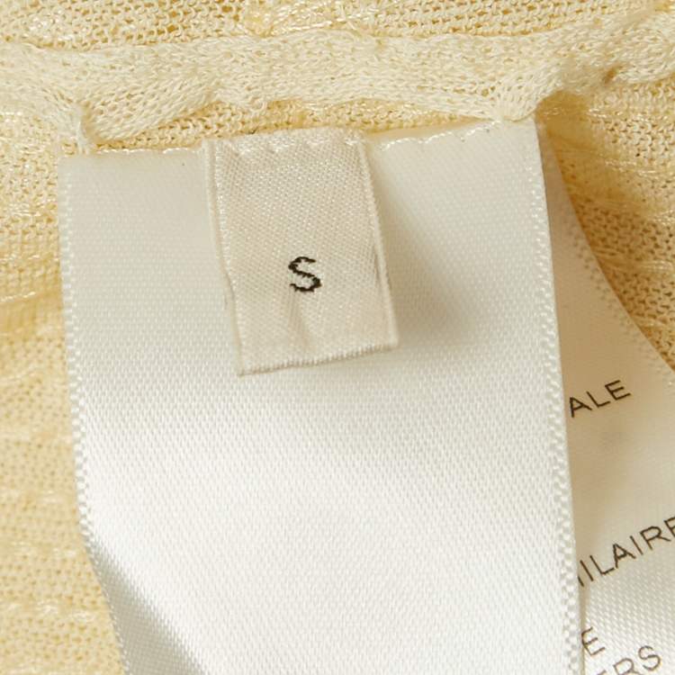 Pre Owned Celine Yellow Sequin Tank Top S