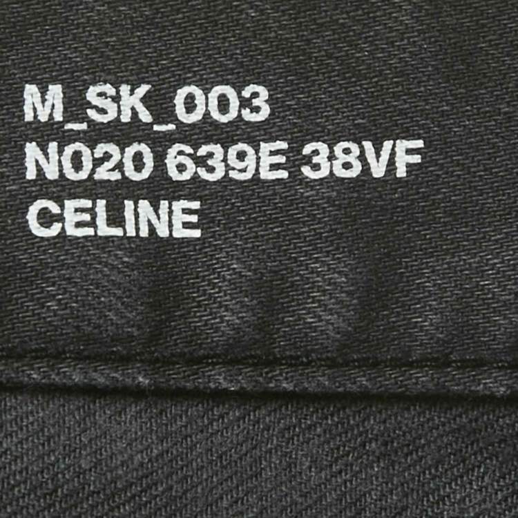 Pre Owned Celine Black Denim Skinny Jeans  M/Waist 28"