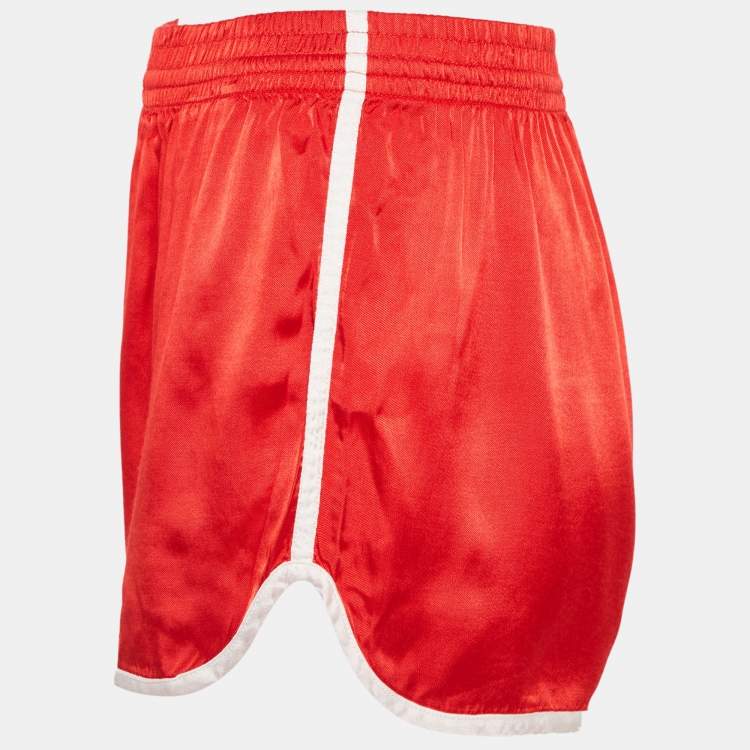 مملوكة مسبقًا Celine Red Satin Sports Shorts S