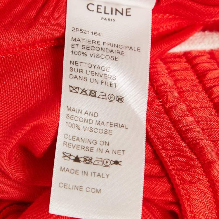 مملوكة مسبقًا Celine Red Satin Sports Shorts S