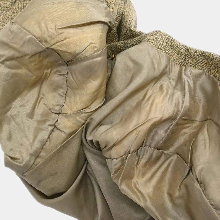 Pre Owned Celine Setup Suit Jacket Skirt Beige M