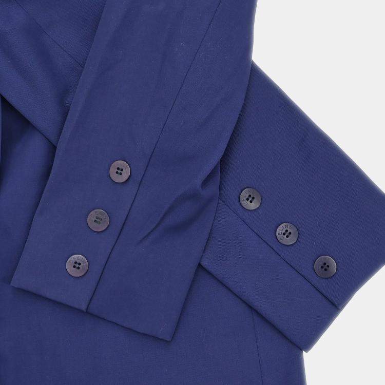 Pre Owned Celine Setup Suit Jacket Skirt Navy L