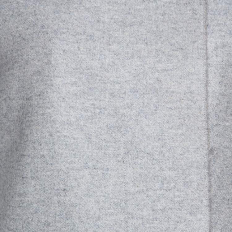 Pre Owned Celine Grey Felt Wool Sleeveless Structured Jacket M