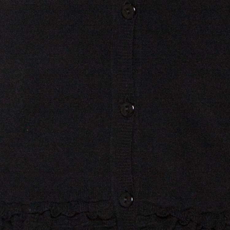 Pre Owned Celine Black Cashmere Knit Long Sleeve Top M