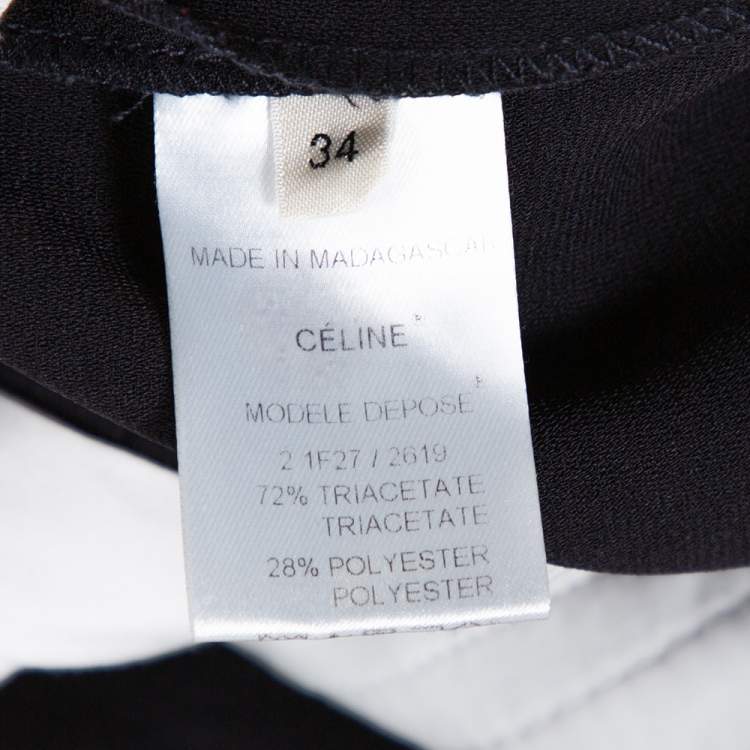 Pre Owned Celine Navy Blue Crepe Tailored Trousers S
