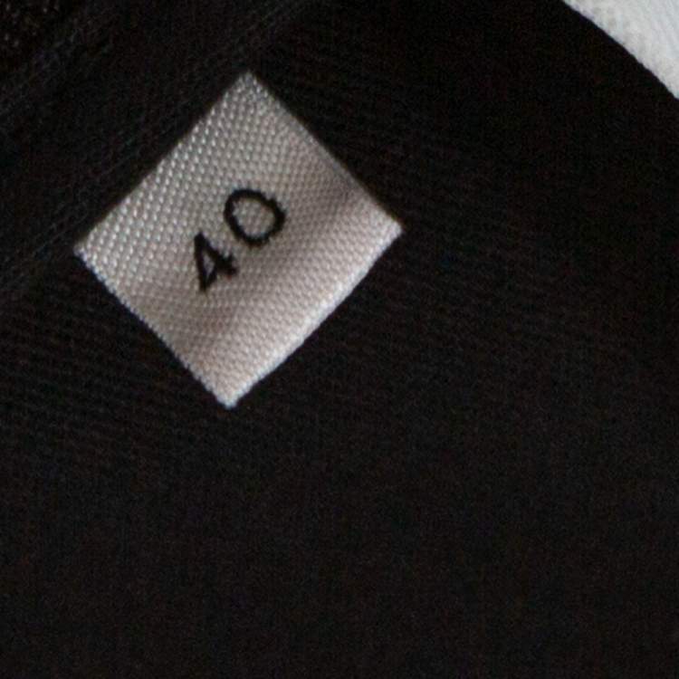 Pre Owned Celine Black Textured Wool Pant Suit M 