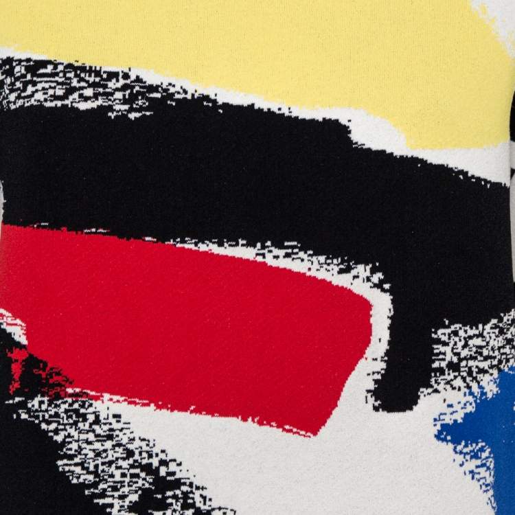 Pre Owned Céline Multicolor Graffiti Print Oversized Shift Dress M