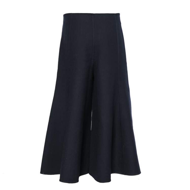 مملوكة مسبقًا Celine Navy Blue Wool Culottes M