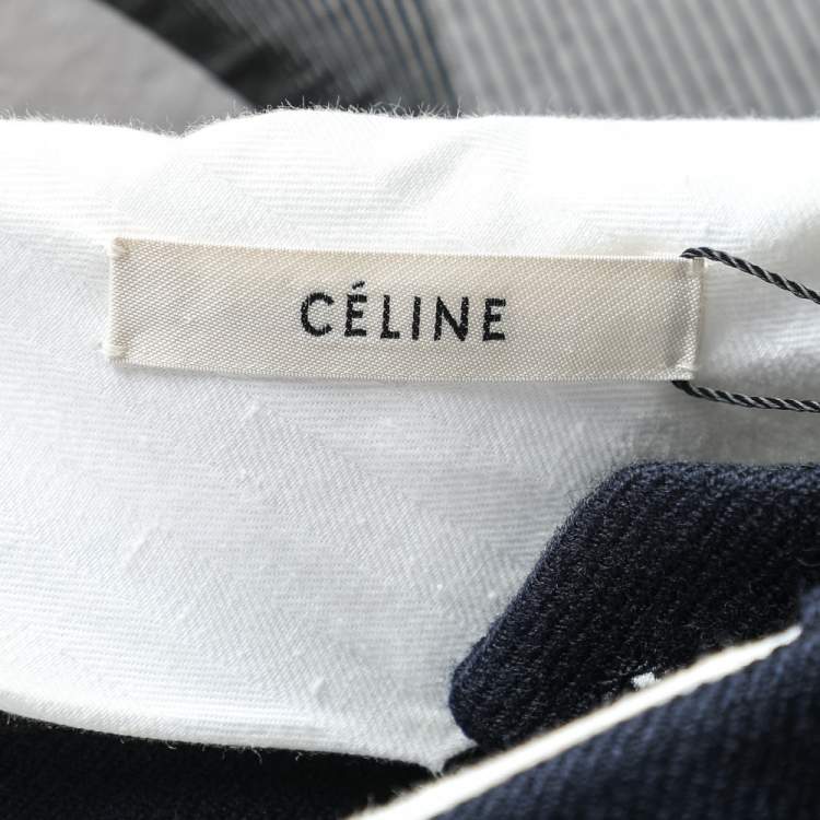مملوكة مسبقًا Celine Navy Blue Wool Culottes M