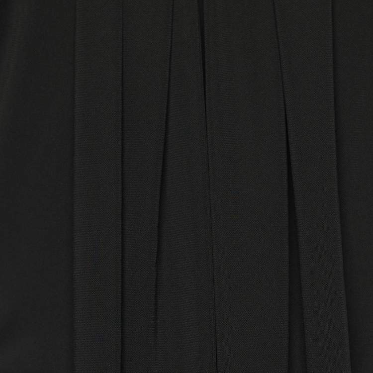 Pre Owned Celine Black Stretch Crepe Neck Tie Detail Sleeveless Dress L