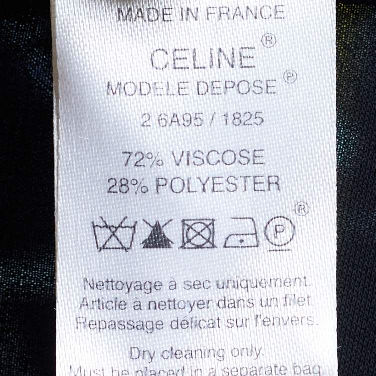 Pre Owned Celine Black Stretch Crepe Neck Tie Detail Sleeveless Dress L