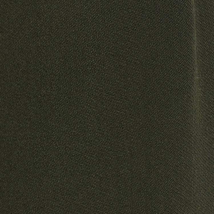 Pre Owned Celine Vintage Green Crepe Wool Pencil Skirt M