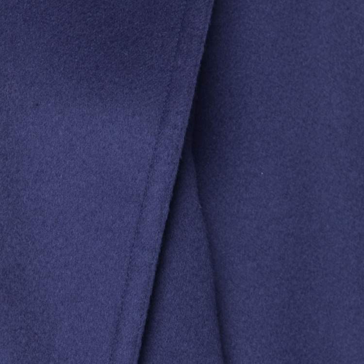 مملوكة مسبقًا Celine Blue Wool Open Front Coat M