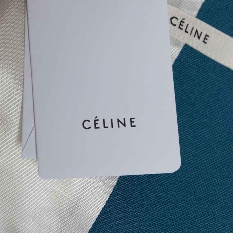 Pre Owned Celine Blue Wool Long Sleeve Jacket M