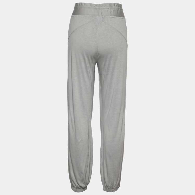Pre Owned Celine Grey Jersey Logo Detail Sweatpants XL