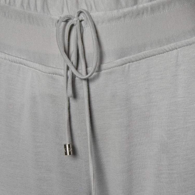 Pre Owned Celine Grey Jersey Logo Detail Sweatpants XL