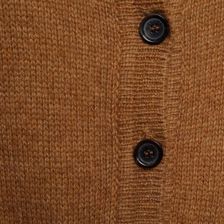 Pre Owned Celine Brown Camel Sweater Midi Dress M