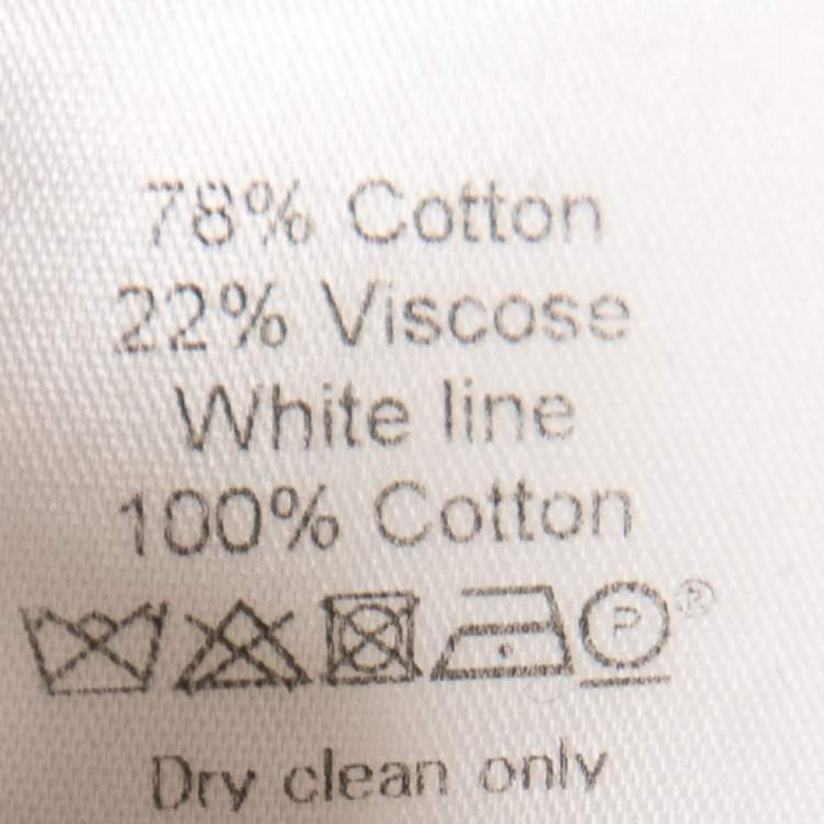Pre Owned Celine Cream Ribbed Knit Long Bodycon Dress S