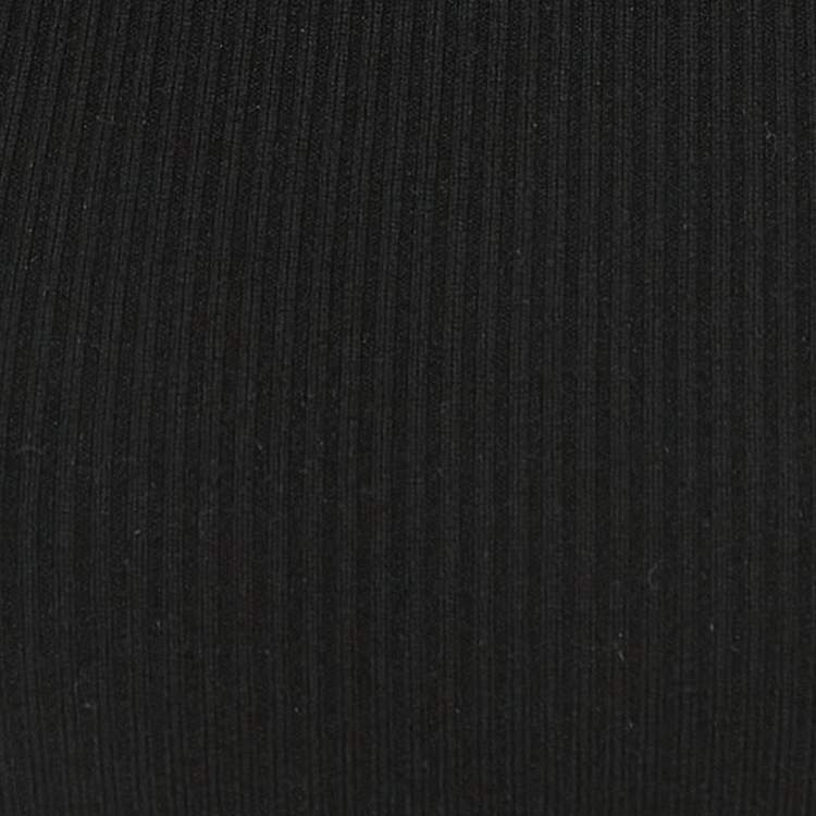 Pre Owned Celine Black knit Logo Tape Detailed Vest XS