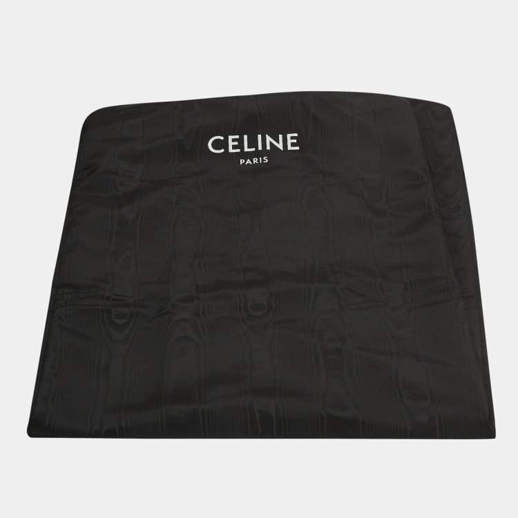 Pre Owned Celine Cream Satin Embroidered Bomber Jacket S